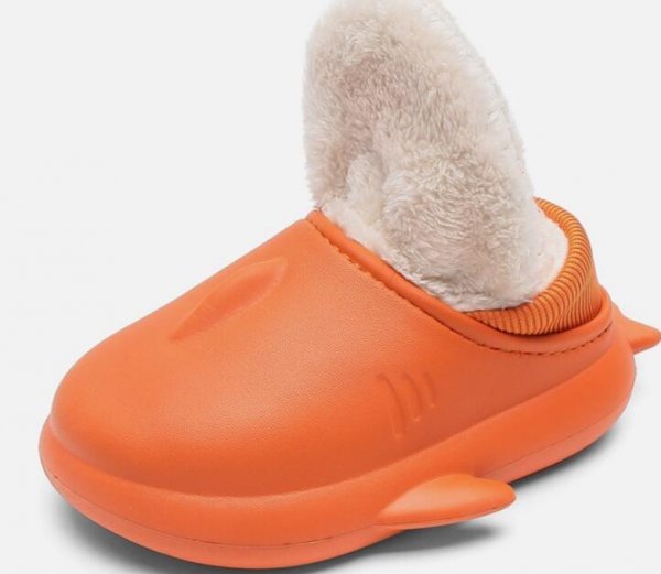 Children's Cute Cartoon Soft Bottom Cotton Slippers With Wrapped Heels