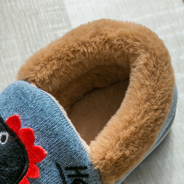 Children's Winter Cotton Dinosaur Slippers Are Soft  Non-Slip And Warm